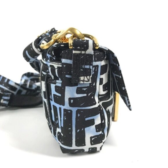 FENDI 8BR784 Joshua Vides Collab Zucca Baguette Mini 2WAY Shoulder Bag Unused - Picture 7 of 16